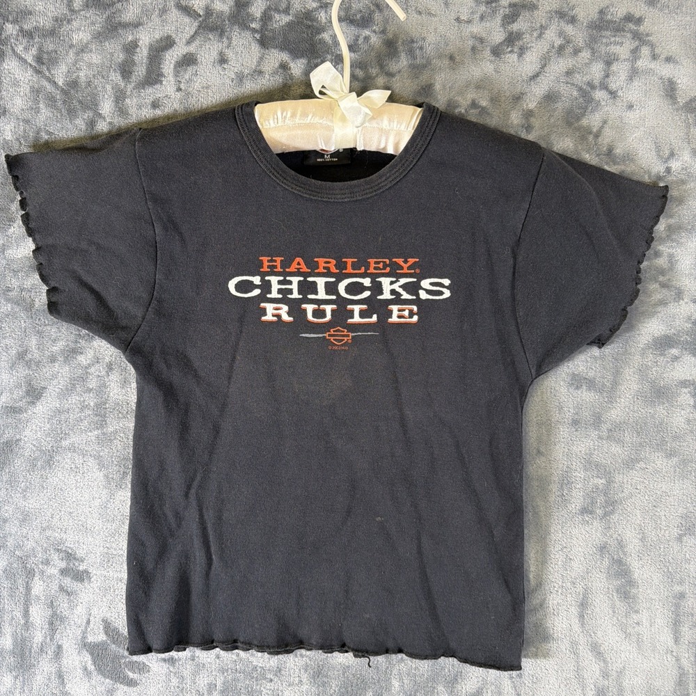 Harley-Davidson Baby Doll T-Shirt Women M Las Vegas, Nevada VINTAGE 2000